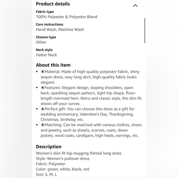 NWOT Elegant Sequin One-Shoulder Dress - Green and Blue large - Picture 8 of 11